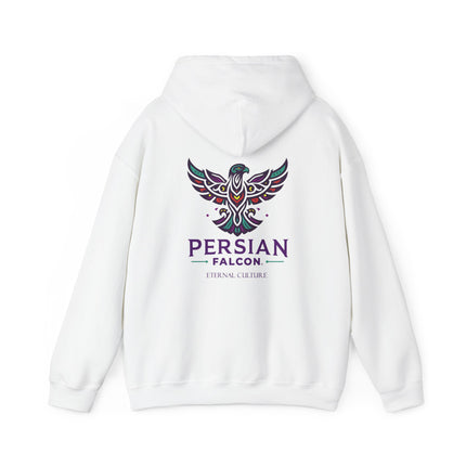 Personalized Unisex Heavy Blend Hooded Sweatshirt – Ancient Persia Falcon Shahbaz Design