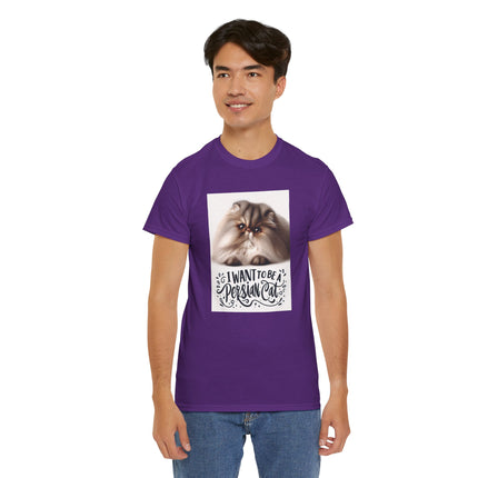 Personalised Persian Cat T-Shirt – 100% Cotton, Soft & Comfy