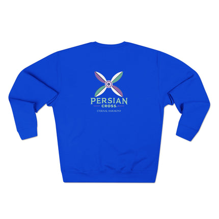Personalised Unisex Sweatshirt. Ancient Persia. Modern Heritage Persian DerafshCrossDesign. Modern Cultural Clothing.