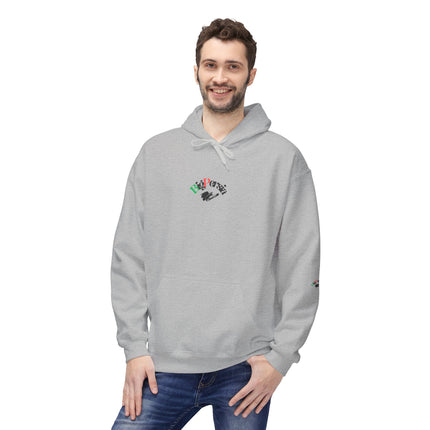 Personalised Casual Unisex Fleece Hoodie with Bold Graphic Print. BigPersia Design. Triple Print.
