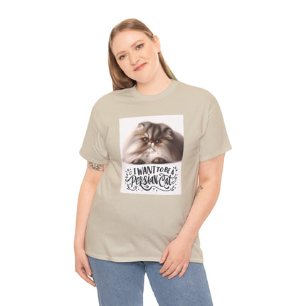 Personalised Persian Cat T-Shirt – 100% Cotton, Soft & Comfy