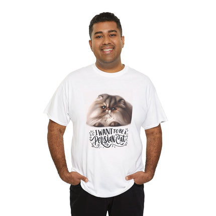 Personalised Persian Cat T-Shirt – 100% Cotton, Soft & Comfy
