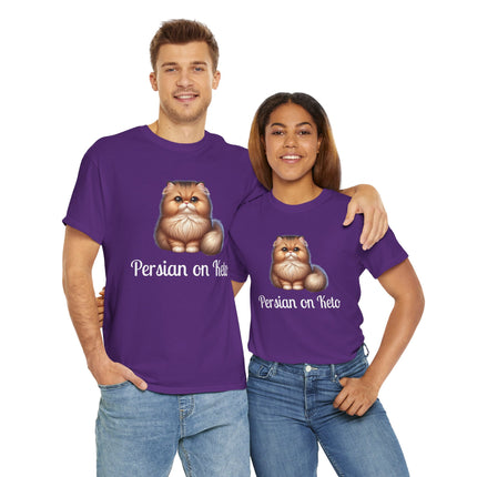 Personalised Persian Cat T-Shirt – 100% Cotton, Soft & Comfy