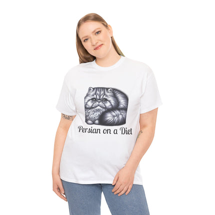 Personalised Persian Cat T-Shirt – 100% Cotton, Soft & Comfy