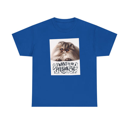 Personalised Persian Cat T-Shirt – 100% Cotton, Soft & Comfy
