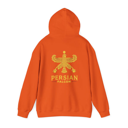 Personalized Unisex Heavy Blend Hooded Sweatshirt – Ancient Persia Falcon Shahbaz Design