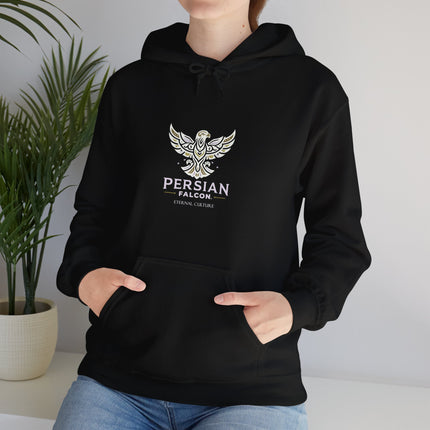 Personalized Unisex Heavy Blend Hooded Sweatshirt – Ancient Persia Falcon Shahbaz Design