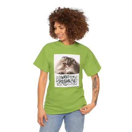 Personalised Persian Cat T-Shirt – 100% Cotton, Soft & Comfy