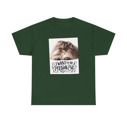 Personalised Persian Cat T-Shirt – 100% Cotton, Soft & Comfy