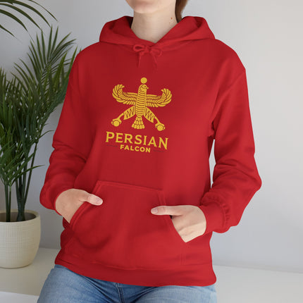 Personalized Unisex Heavy Blend Hooded Sweatshirt – Ancient Persia Falcon Shahbaz Design