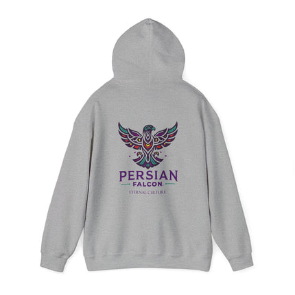 Personalized Unisex Heavy Blend Hooded Sweatshirt – Ancient Persia Falcon Shahbaz Design