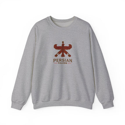 Personlised Unisex Heavy Blend™ Crewneck Sweatshirt. Classic Heritage Persian Shahbaz Falcon Design – Timeless Comfort & Style