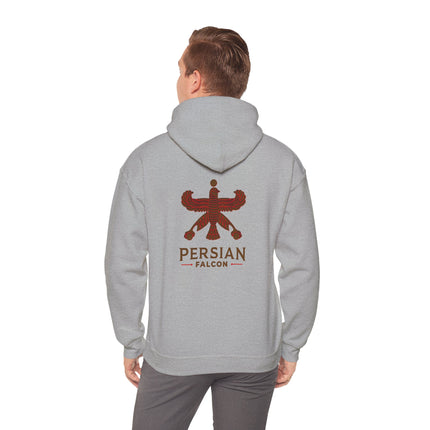 Personalized Unisex Heavy Blend Hooded Sweatshirt – Ancient Persia Falcon Shahbaz Design