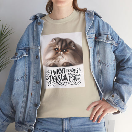 Personalised Persian Cat T-Shirt – 100% Cotton, Soft & Comfy