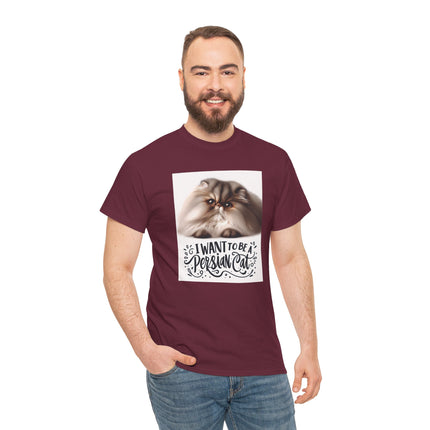Personalised Persian Cat T-Shirt – 100% Cotton, Soft & Comfy