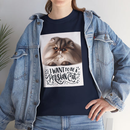 Personalised Persian Cat T-Shirt – 100% Cotton, Soft & Comfy