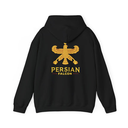 Personalized Unisex Heavy Blend Hooded Sweatshirt – Ancient Persia Falcon Shahbaz Design