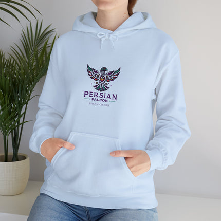 Personalized Unisex Heavy Blend Hooded Sweatshirt – Ancient Persia Falcon Shahbaz Design