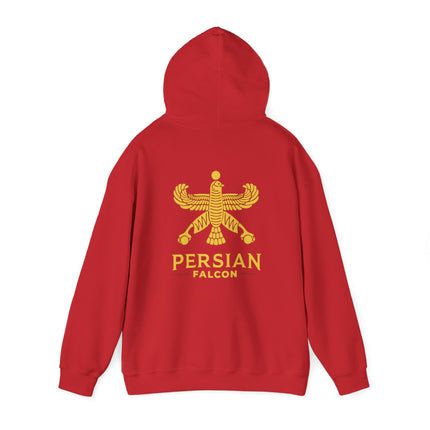 Personalized Unisex Heavy Blend Hooded Sweatshirt – Ancient Persia Falcon Shahbaz Design