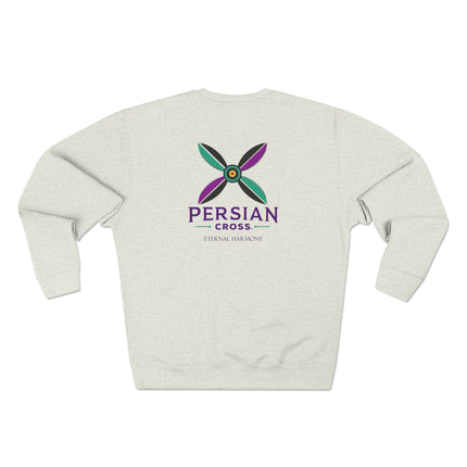 Personalised Unisex Sweatshirt. Ancient Persia. Modern Heritage Persian DerafshCrossDesign. Modern Cultural Clothing.