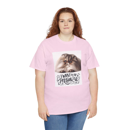 Personalised Persian Cat T-Shirt – 100% Cotton, Soft & Comfy