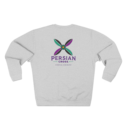 Personalised Unisex Sweatshirt. Ancient Persia. Modern Heritage Persian DerafshCrossDesign. Modern Cultural Clothing.