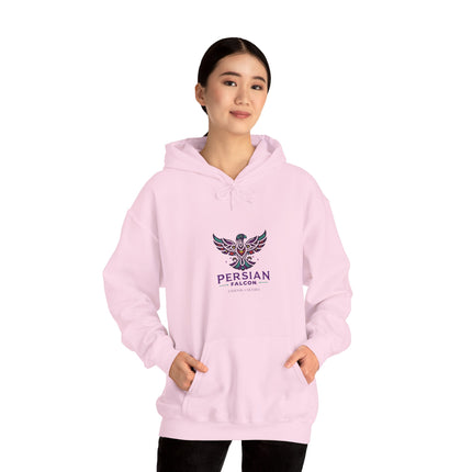 Personalized Unisex Heavy Blend Hooded Sweatshirt – Ancient Persia Falcon Shahbaz Design