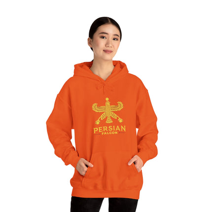 Personalized Unisex Heavy Blend Hooded Sweatshirt – Ancient Persia Falcon Shahbaz Design