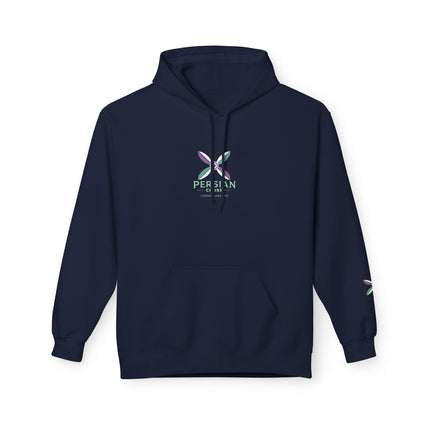 Personilised Unisex Midweight sassanid Persian Cross Fleece Hoodie – Soft, Stylish & Timeless
