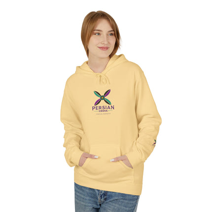 Personilised Unisex Midweight sassanid Persian Cross Fleece Hoodie – Soft, Stylish & Timeless