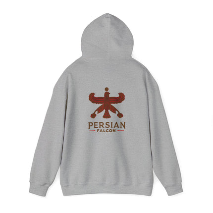 Personalized Unisex Heavy Blend Hooded Sweatshirt – Ancient Persia Falcon Shahbaz Design