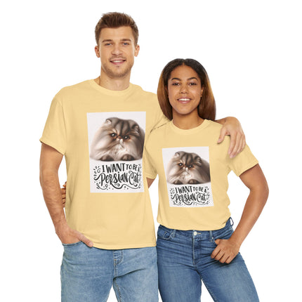 Personalised Persian Cat T-Shirt – 100% Cotton, Soft & Comfy