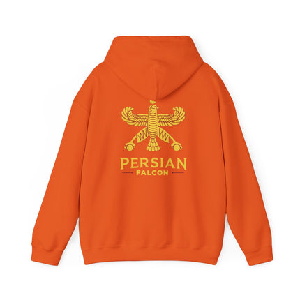 Personalized Unisex Heavy Blend Hooded Sweatshirt – Ancient Persia Falcon Shahbaz Design