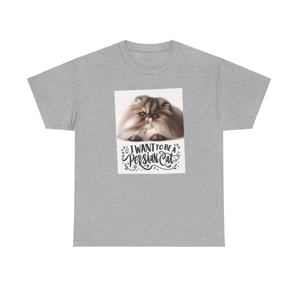 Personalised Persian Cat T-Shirt – 100% Cotton, Soft & Comfy