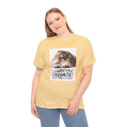 Personalised Persian Cat T-Shirt – 100% Cotton, Soft & Comfy