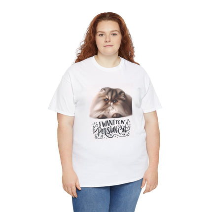 Personalised Persian Cat T-Shirt – 100% Cotton, Soft & Comfy