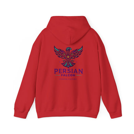 Personalized Unisex Heavy Blend Hooded Sweatshirt – Ancient Persia Falcon Shahbaz Design