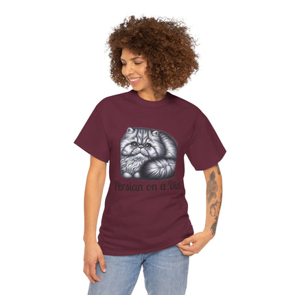 Personalised Persian Cat T-Shirt – 100% Cotton, Soft & Comfy