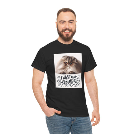 Personalised Persian Cat T-Shirt – 100% Cotton, Soft & Comfy