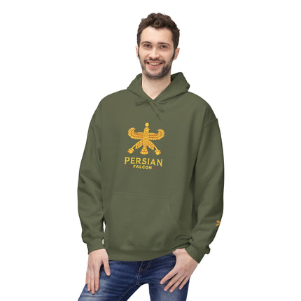 Unisex Midweight Classic Falcon Shahbaz Fleece Hoodie – Soft, Stylish & Timeless
