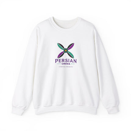 Personlised Unisex Heavy Blend™ Crewneck Sweatshirt. Modern Heritage Persian Cross Design – Timeless Comfort & Style