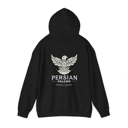 Personalized Unisex Heavy Blend Hooded Sweatshirt – Ancient Persia Falcon Shahbaz Design
