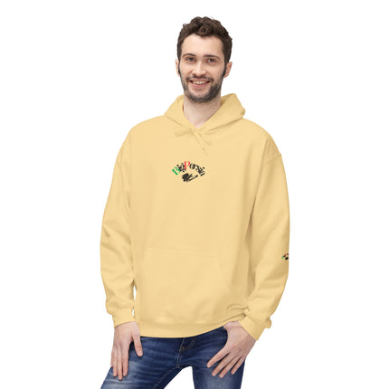 Personalised Casual Unisex Fleece Hoodie with Bold Graphic Print. BigPersia Design. Triple Print.