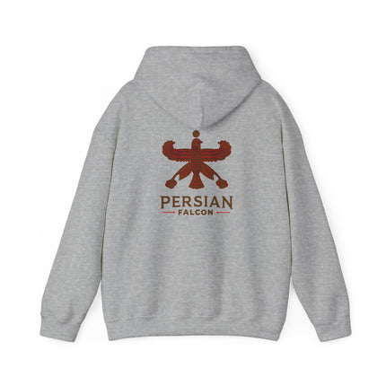 Personalized Unisex Heavy Blend Hooded Sweatshirt – Ancient Persia Falcon Shahbaz Design