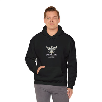 Personalized Unisex Heavy Blend Hooded Sweatshirt – Ancient Persia Falcon Shahbaz Design