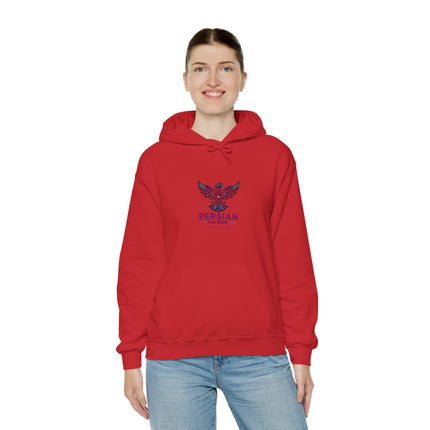 Personalized Unisex Heavy Blend Hooded Sweatshirt – Ancient Persia Falcon Shahbaz Design