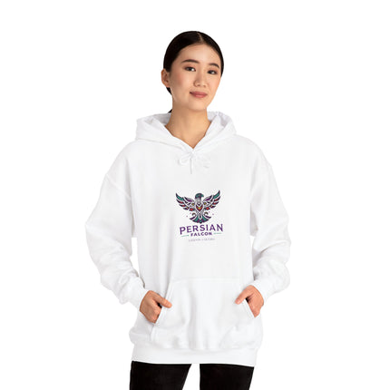 Personalized Unisex Heavy Blend Hooded Sweatshirt – Ancient Persia Falcon Shahbaz Design