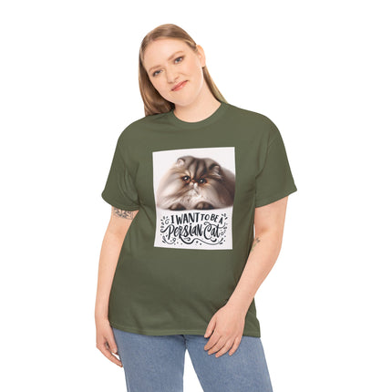 Personalised Persian Cat T-Shirt – 100% Cotton, Soft & Comfy