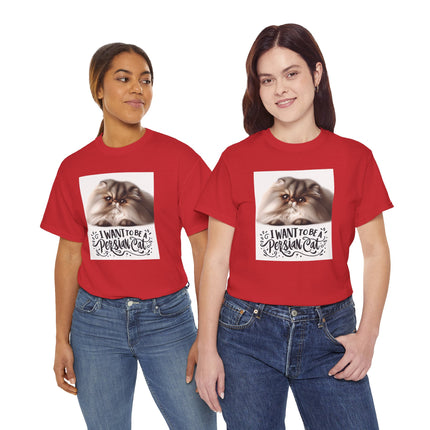 Personalised Persian Cat T-Shirt – 100% Cotton, Soft & Comfy