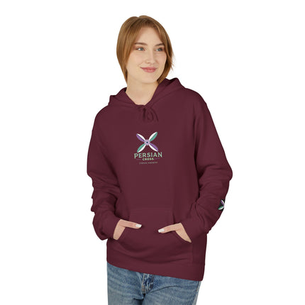 Personilised Unisex Midweight sassanid Persian Cross Fleece Hoodie – Soft, Stylish & Timeless
